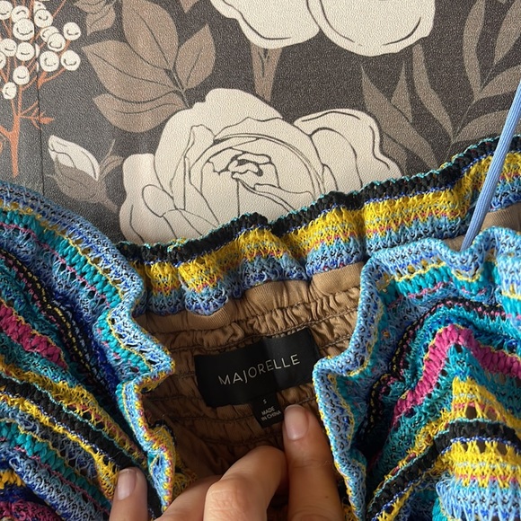 NWOT MAJORELLE Sawyer Top in rainbow size small - Picture 6 of 6